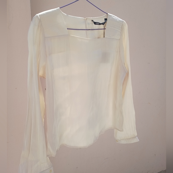 Zara Satin organza square neck top - Picture 12 of 12